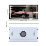 miroir lumineux moderne marbre blanc noir antibuée led bluetooth défog couleurs