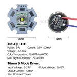 diodes led 20mm bleu clair jaune noir doré conducteurs pcb projecteur lampe torche phare