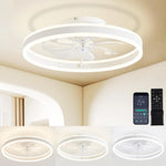 ventilateur intelligent led rvb vitesses ciel étoilé moderne télécommande app mobile
