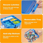 boîtes rangement jouets plastique rouge bleu jaune vert modernes compartiments internes couvercle pratique