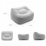 coussin gonflable velours gris violet confortable lit relaxation polyester coton portable