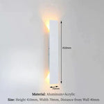 lampe murale moderne noire étanche 18w ip65 led 85265v ip65