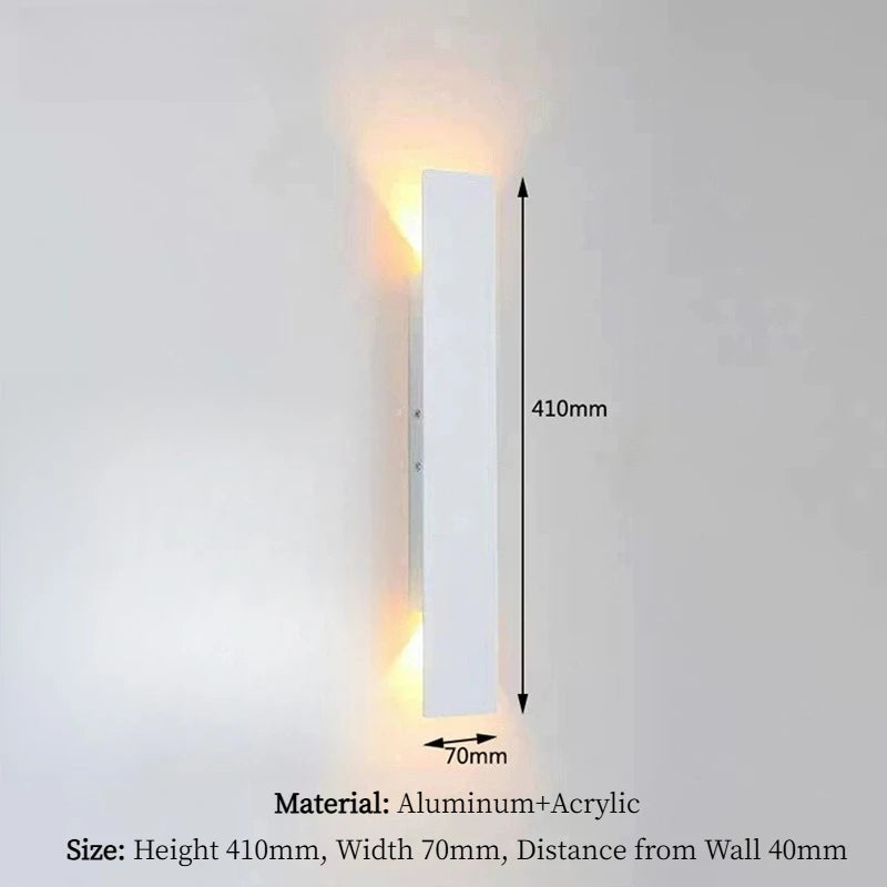 lampe murale moderne noire étanche 18w ip65 led 85265v ip65