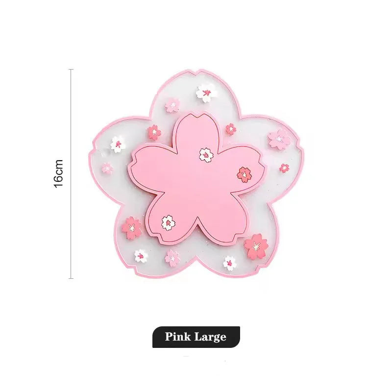 serviettes table moderne rose clair blancs fleurs paillettes translucides silicone anti dérapantes
