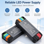 alimentation led 12v 24v 36w 65w 100w 200w transformateur d'éclairage ac/dc moderne noire certifications