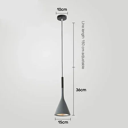 lampes suspendues modernes noir bronze gris clair abat jour conique living bedroom dining room