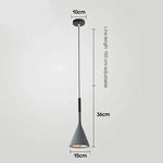 lampes suspendues modernes noir bronze gris clair abat jour conique living bedroom dining room
