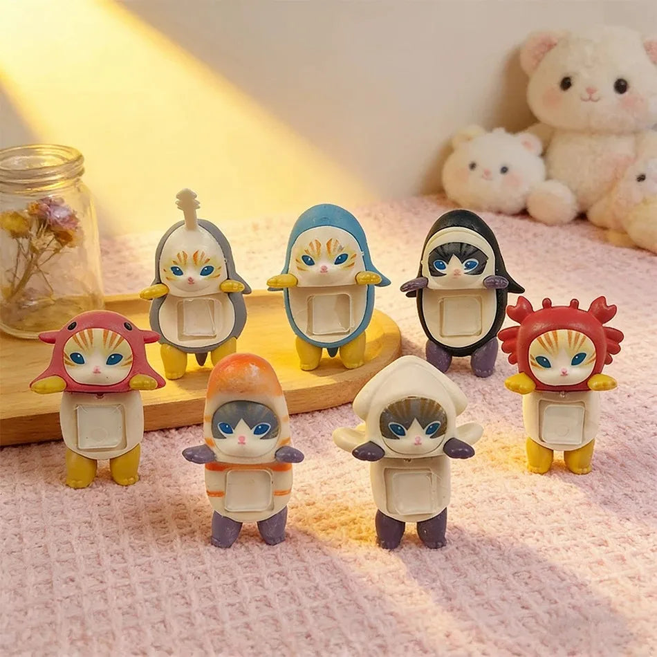 figurines animales blind box shark cartoonesque multicolores collection jouet deco enfant partie festive