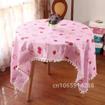 nappe rose carreaux blanches table maison kawaii décoration festive imperméable polyester rectangle