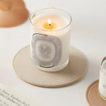 coasters simili cuir marron gris modernes antidérapants imperméables table marron clair marron foncé