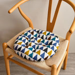 coussin chaise rond moderne 40x40cm motifs géométriques feuilles tropicales ours polaires adhésif bleu vert
