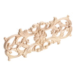 décorations florales sculptées baroques bois beige clair maison lit armoire porte 22x8cm 1pc 2pcs