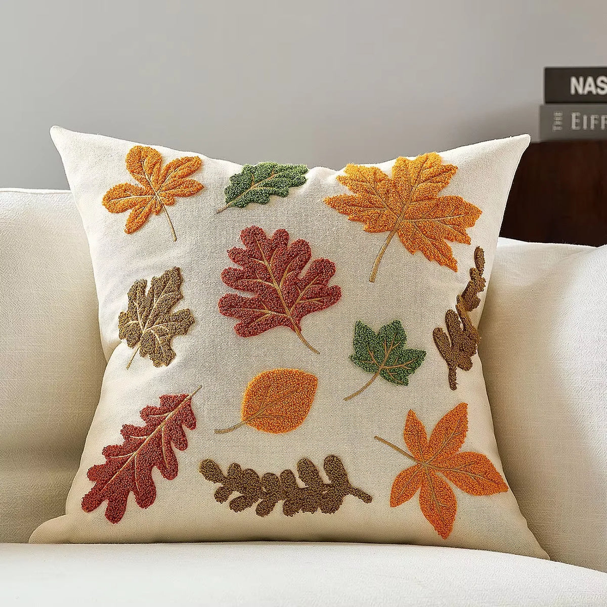 taies d'oreiller automnales citrouille feuilles érable rustique velours polyester non toxique respectueux environnement decoration