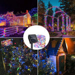 guirlande lumineuse solaire extérieure fil cuivre blanc doré led étanche décoration jardin terrasse mariage