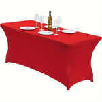 housse table réutilisable moderne noire blanche rouge bleu uni pâques fêteextérieur 4ft 6ft 8ft