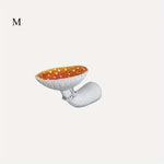 décorations murales champignons rouge blanc orange gris bougies parfum savon texture écorce rustique