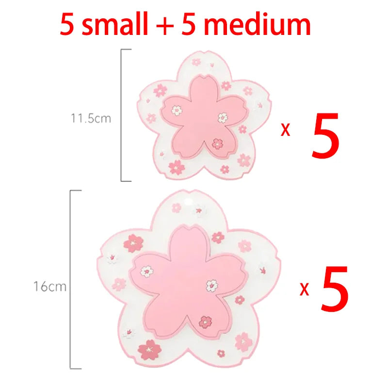 serviettes table rose fleurs blanches moderne non glissantes adhésives décoration intérieure 16cm