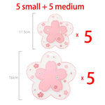 serviettes table rose fleurs blanches moderne non glissantes adhésives décoration intérieure 16cm
