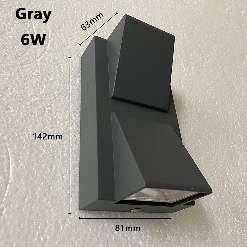 lampe murale extérieure contemporaine led aluminium étanche noir fixée mur entrée chambre coucher