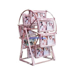 cadre photo or vieilli grande roue vintage métal décoré blanc souvenirs