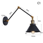 lampe murale articulée or industrielle vintage chambre cuisine salle manger
