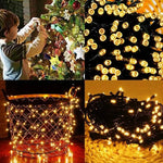 guirlande lumineuse solaire extérieur blanc chaud led jardin terrasse décoration cour mariage étanche piquet