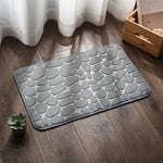 tapis bain gris bleu rose violet texture cailloux moderne antidérapant