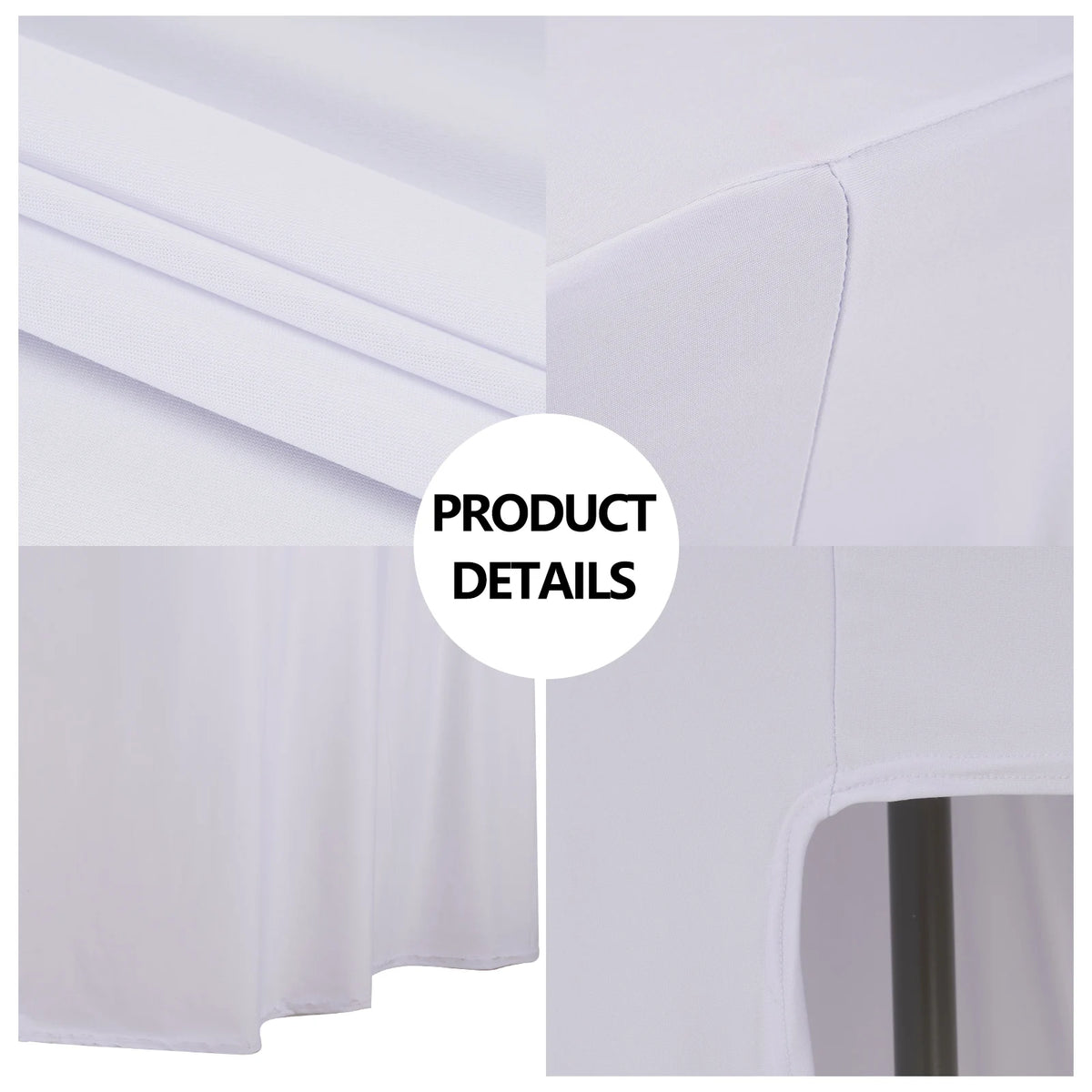 nappe table événementielle blanche 183x76cm polyester lisse classique mariage festivité