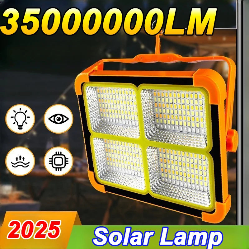 lampe solaire extérieure led moderne orange noir ip66 campingurgence