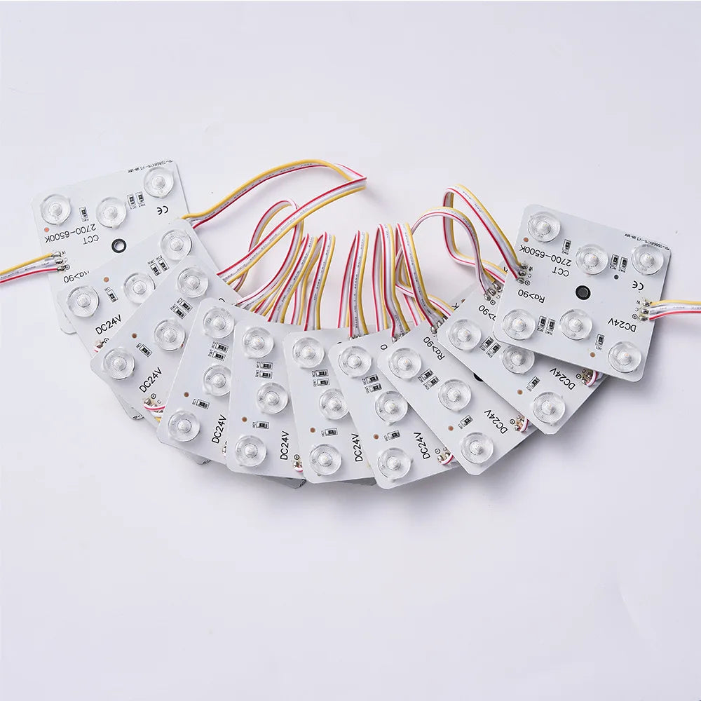 plaque led blanc circuits imprimés diodes modernes connecteurs électriques 24v ccs dimmable