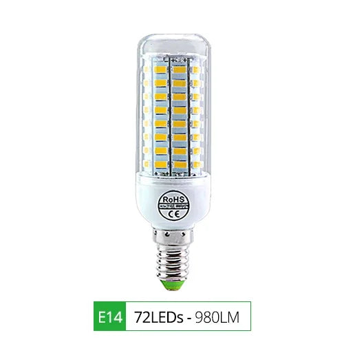 ampoule led e27 e14 56 leds 999 lumens blanc vert grains maïs moderne