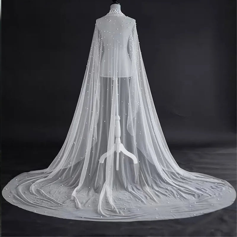 voile mariée blanc polyester monocouche classique bord coupé accessoire mariage translucent femme