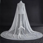 voile mariée blanc polyester monocouche classique bord coupé accessoire mariage translucent femme