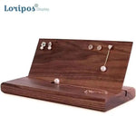 présentoir bijoux bois marron boucles d’oreilles colliers bagues support armoire rustique minimaliste