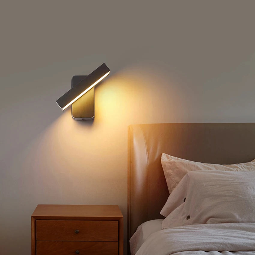 applique murale moderne led ip65 étanche noir 20cm 30cm 40cm 50cm