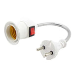 lampe flexible blanc moderne interrupteur rouge socle E27 prise UE 110V 220V LED adaptable