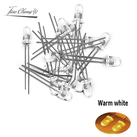 ampoules led 5mm violet jaune vert blanc rouge rose bleu transparentes standard 1000pcs