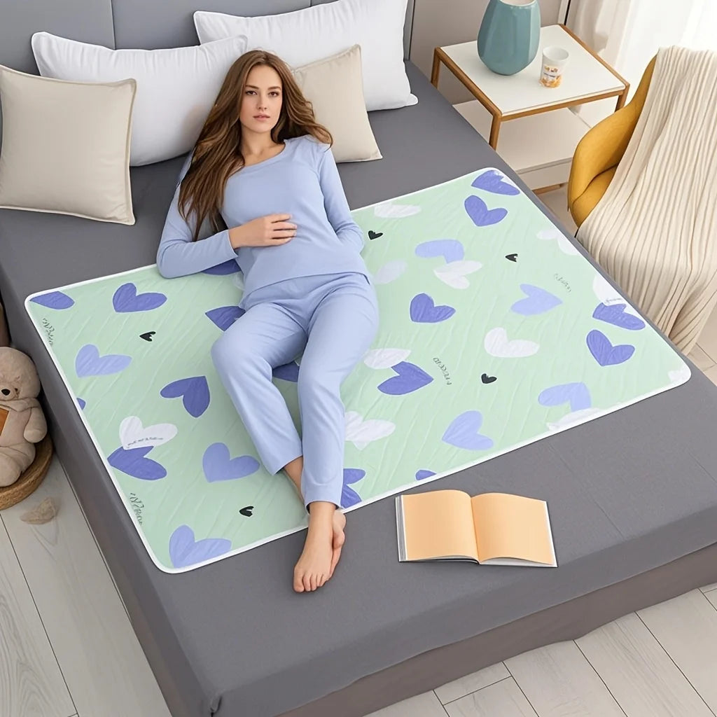 coussin absorbant imperméable antibactérie lit moderne coeurs vert clair bleu noir