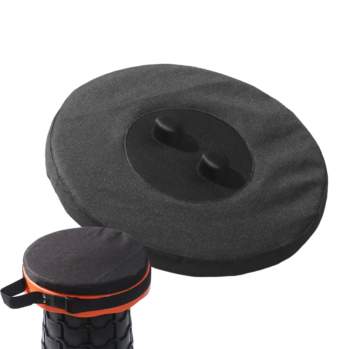coussin chaise noir mousse mémoire forme rond tissu uni moderne ceinture élastique facile nettoyer