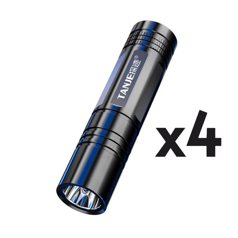 lampe torche rechargeable led puissante 10w noir bleu rouge exploration campingurgence