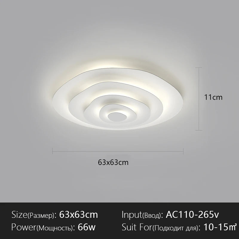 luminaire moderne led circulaire concentrique blanc beigeclair minimaliste contemporain fixepla