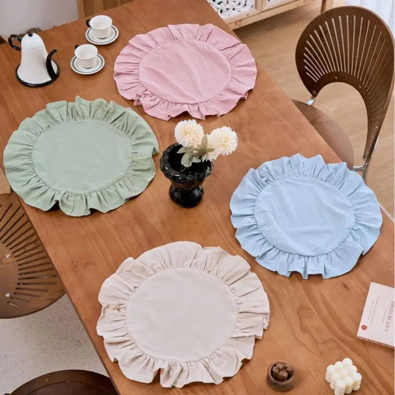 serviettes table classiques vert pastel rose bleu beige douces