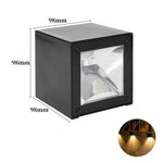 éclairage solaire extérieur moderne ip65 led applique murale noire rectangulaire contemporaine étanche 98mm 80mm
