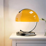 lampe table moderne jaune blanc rouge verre métal interrupteur câble alimentation easy use