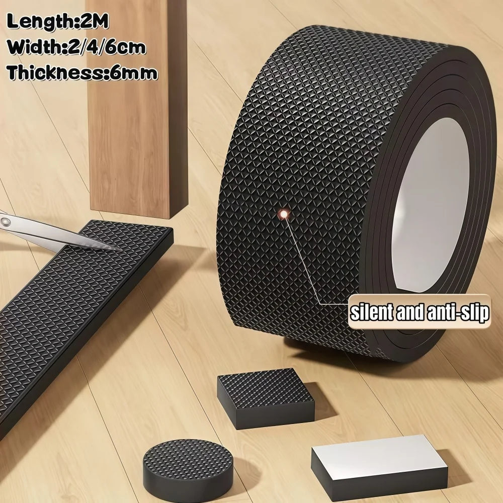 protections antidérapantes noires adhésives pieds tables chaises tapis silencieux carrés rectangles rondes texture diamantée