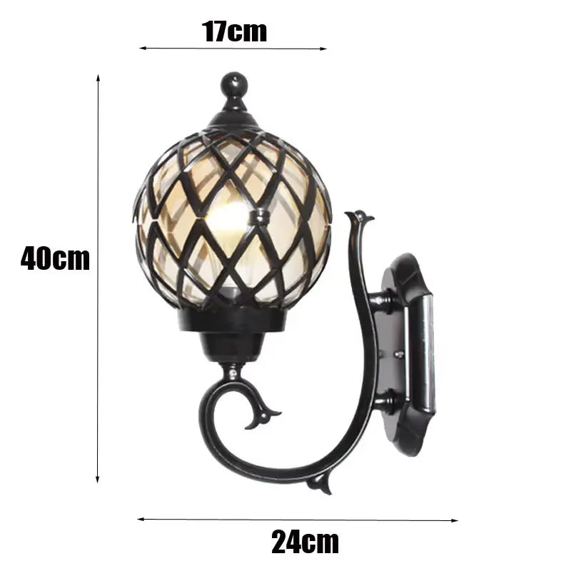 lampe murale vintage noir bronze ajourée rétro entrée chambre étude salle bain interrupteur bouton