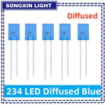 LED bleue rouge blanche jaune diffusée 2x3x4mm opaque rectangulaire 100 pièces