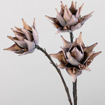fleurs artificielles king protea blanc vert rose decoration maison anniversaire mariageintérieur