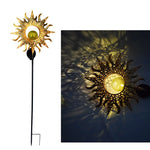 lumière solaire or artisanale étoiles motifs floraux oiseau jardin décoration extérieure