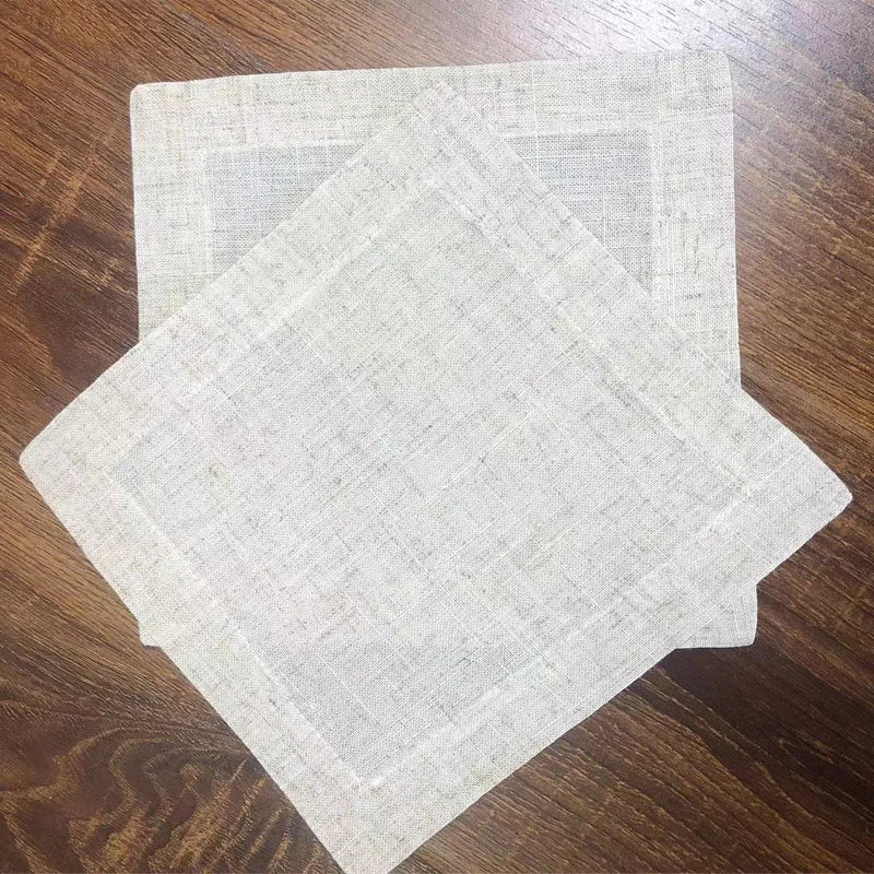 serviettes table lin naturel beige clair classique maison restaurant mariage festive